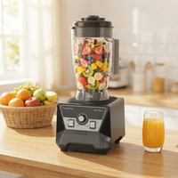 Mixeur Commercial Électrique Robuste 4L, 8 Vitesses, Contrôle par Molette, Broyeur à Glace, Anti-Fuite, Portable, pour Smoothies Bébé