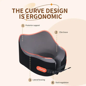 Almohada de Viaje de Espuma Viscoelástica Ajustable y Portátil con Soporte para la Cabeza de 360 Grados y Función de Masaje para Viajes en Avión, Nuevo Diseño 2024 - Product Image 2