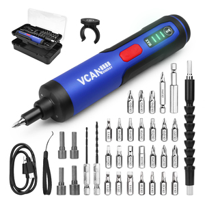 Juego de Destornilladores Eléctricos Inalámbricos de 3,6 V, Juego de Destornilladores Inalámbricos de Torsión Ajustable, de Bolsillo Recargable, 28 Unidades - Product Image 1