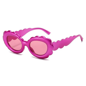 Lunettes de soleil pour enfants multicolores, monture intégrale en PC, légères, anti-radiation UV400, confortables, durables, motif tournesols mignon, logo personnalisé - Product Image 6