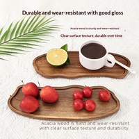 Assiette à dîner en bois écologique au design moderne et simple, forme irrégulière personnalisée, assiette à dessert créative, plateau à thé pour hôtel, style occidental