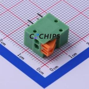KF141R-2.54-2P Spring Terminal Block Bent Lead Through Hole,P=2.54mm Connector 2.54mm 2P 2 2A - Product Image 2