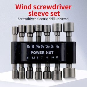 Ensemble de 14 outils de perçage à main, embouts de perceuse, clés à douille métriques, vis, tournevis hexagonal 1/4'', clés hexagonales OEM, acier inoxydable 201 - Product Image 3