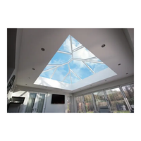 Design moderne 2047 Fenêtre de lucarne électrique Impact d'ouragan Auvent de toit en verre trempé en aluminium Auvent à fort impact Fenêtres