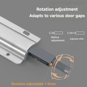 आधुनिक न्यूनतम एल्यूमीनियम मिश्र धातु/प्लास्टिक पुश-टू-ओपन रिबाउंडर चुंबकीय समायोज्य टिकाऊ विरोधी शोर कैबिनेट अलमारी दरवाजा - Product Image 4