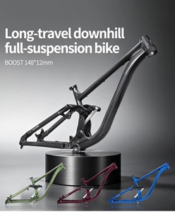 Cadre de VTT DH Softtail à suspension intégrale en aluminium 27,5/29 pouces avec amortisseur arrière et axe traversant 148x12 - Product Image 1