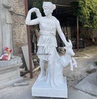 Classic Style Life Size Statue White Marble Greek Mythology Athena Sculpture