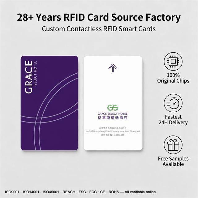 Hotel RFID NFC Key Card Custom Printed PVC IC Card 13.56MHz Fudan F08 1K Smart Door Access Key Card for Hotel