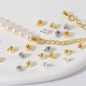 Đồ Trang Sức Tự Làm Làm End Hạt Brass Vòng Crippers 18K Mạ Vàng Hoàn Thành Định Vị Kết Thúc Uốn Hạt End Móc Cài - Product Image 3