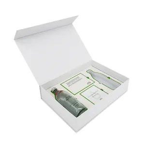 Cajas de papel de cartón rígido de gran cierre magnético de lujo blanco caja de regalo de botella de licor de vino