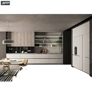 Kabinet Dapur Aluminium Modern Produsen L Bentuk L Desain Sederhana Kabinet Dapur Tampilan untuk Dijual