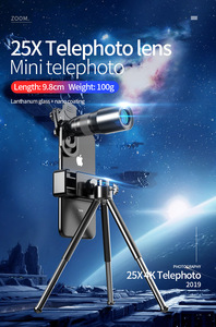 Nova Chegada Lente de Telescópio para Celular HD 25x Zoom Kit de Lentes para Câmera de Celular - Product Image 2