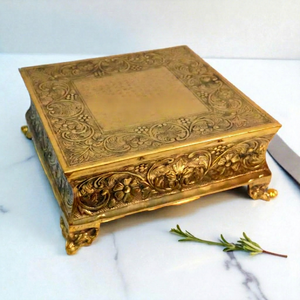 Durable Stylish Square Metal Marble Modern Antique Polished Sturdy Multi-Purpose Footstool <b>Small</b> <b>Table</b> Home Bedroom Living Room - Product Image 1
