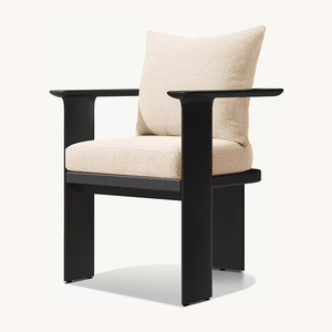 एल्यूमीनियम आउटडोर डाइनिंग कुर्सियों सेट गार्डन फर्नीचर धातु पैटियो डाइनिंग टेबल सेट विला पार्क हॉल के लिए - Product Image 2