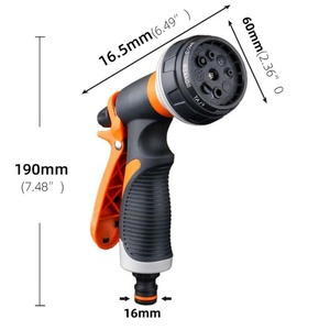Pistola de Agua de 8 Funciones, Lavadora a Presión, Rociador Ajustable, Conector Rápido para Manguera de Jardín, Herramienta para Riego, Lavado de Autos y Granjas - Product Image 2