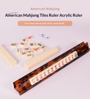WUXIN Règle de Mahjong en Acrylique Ondulé Écologique, Durable, Multi-Styles, Pliable, Portable, avec Emplacement pour 4 Joueurs et Fentes pour Cartes