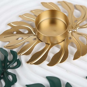 Vintage kreative Eisen-Metall-Schildkröte Rückseite Blatt-Kerzenhalter Kerzenlicht Abendessen Deko-Requisite Schreibtisch-Ornament für Teelichter-Kerze - Product Image 5