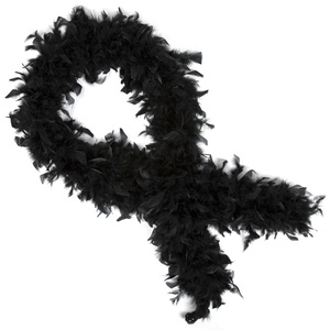 Écharpe en plumes de dinde noires teintées écologiques de 50g pour femmes, idéale pour la maison, les fêtes, les mariages, la décoration de Noël, l'artisanat, les vêtements, les costumes et les robes de danse - Product Image 1