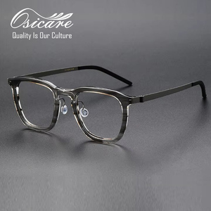 Lunettes en Titane de Luxe Marque de Luxe Lunettes Personnalisées Lunettes Rétro Lunettes Optiques Acétate Titane Montures de Lunettes pour Hommes - Product Image 2