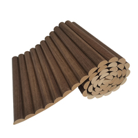 Panneaux muraux décoratifs cannelés super flexibles en MDF Tambour mural Sculpture sur bois Décoration murale pliable Panneau 3D en bois