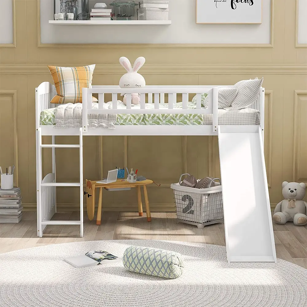 LM avrupa özel çam klasik modern tasarımlar yatak odası ranza slayt çocuk çift kişilik yatak