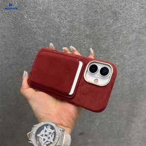 Étui en <span class=keywords><strong>Alcantara</strong></span> pour <span class=keywords><strong>iPhone</strong></span> <span class=keywords><strong>14</strong></span> <span class=keywords><strong>Pro</strong></span> Max, étui pour <span class=keywords><strong>iPhone</strong></span> 17, porte-cartes pour <span class=keywords><strong>iPhone</strong></span> 18, étui portefeuille en cuir - Product Image 3