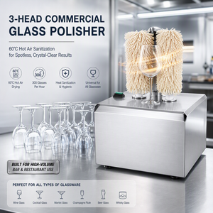 Polisseuse à verre pour équipement commercial, lave-verre automatique commercial, sécheuse à verres, polisseuse à verres à vin 330 bars - Product Image 2
