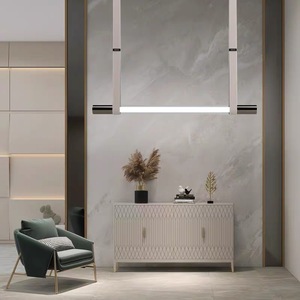 Simple Creative Design Leather Strip Chandelier Minimalist Single-Line AC Powered for Living Room <b>Dining</b> Room Bar or Office - Product Image 3