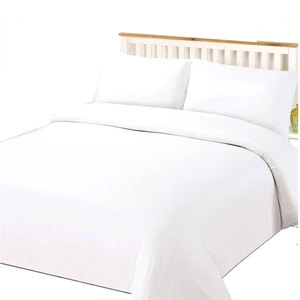 Draps de lit d'hôtel en coton blanc 100% pour enfants pour lits simples King Queen Double - Product Image 2