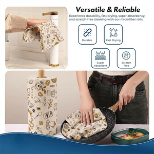 Paquete de 20 Rollos de Paños de Limpieza de Microfibra con Impresión Personalizada, Toallas Reutilizables de 25x25cm, 160gsm, las Mejores Paños Lavables <span class=keywords><strong>para</strong></span> <span class=keywords><strong>el</strong></span> Hogar y <span class=keywords><strong>el</strong></span> Automóvil - Product Image 3