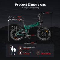 RS-A02 SAMEBIKE 25km/jam 250W1200D 48V 17ah 20 inci lipat ban besar suspensi listrik sepeda lemak Ebike dengan kinerja yang baik