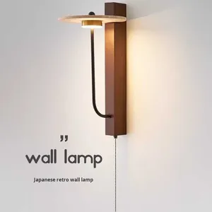 Lampe murale LED Huang <span class=keywords><strong>Dong</strong></span> Shi Mu <span class=keywords><strong>Yi</strong></span>, style japonais rétro Wabi-Sabi, pour chambre à coucher, salon, hôtel, escalier, couloir, maison d'hôtes - Product Image 1