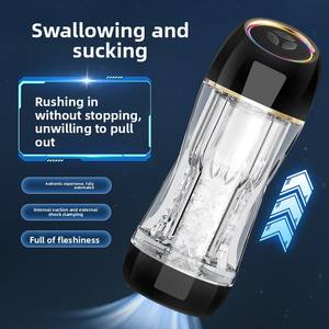 Volledig automatische masturbatie-apparaat voor mannen, met sterrenhemel-ontwerp, elektrisch, vibrerend, zuigend, met dubbele motor, herverpakt, met LOGO. - Product Image 2