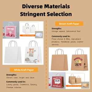 New Innovation Silver Paper <b>Bag</b> Eco Friendly White Paper Gift <b>Bag</b> Custom Paper <b>Bag</b> Effectively Billingual Dinosource - Product Image 6