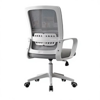 Chaise de bureau ergonomique de luxe moderne en maille avec support lombaire réglable en hauteur, roulettes et accoudoirs fixes - Vente en gros