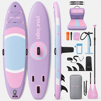 Planche de Stand Up Paddle Gonflable Complète avec Triple Quille, Pont en EVA Antidérapant, Rangement Bungee et Sac Étanche pour Téléphone