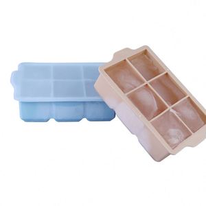 Plateau à 6 cavités avec logo personnalisé, plateaux en forme de cube, moule à glaçons en silicone de qualité alimentaire - Product Image 4