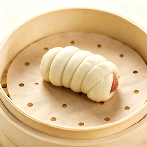 Papier de cuisson rond perforé jetable, double face, enduit de silicone, pour la cuisson à la vapeur des raviolis et des bao - Product Image 5