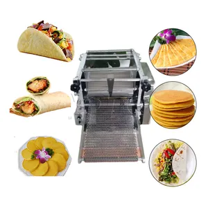 Máquina comercial totalmente automática para fazer pão achatado, chapati paratha roti, lavash, taco, casca de milho, farinha e tortilha