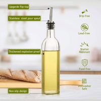Distributeur d'huile d'olive et de liqueur en acier inoxydable USSE, verseur lesté à bascule automatique, facile à nettoyer, multifonction, classique, produit phare pour la cuisine