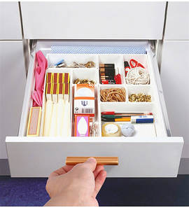 Poignée de tirage moderne nordique minimaliste en alliage d'aluminium, longueur d'un mètre, noir et or massif, pour armoire, commode, tiroir, cuisine, salle de bain - Product Image 4