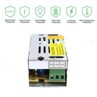 3.3V 5V 6V 12V 15V 24V 36V 0.5A 1A 2A 3A 4A 5A 6A AC à DC LED CCTV 5W 10W 12W 15W alimentation à découpage de bureau 24V