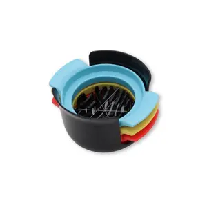 Gadget da cucina taglierina multifunzionale in acciaio inossidabile tre in uno taglierina per uova coreana