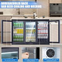 Réfrigérateur de bar à bière monotempérature Rebirth avec dégivrage automatique et affichage numérique de la température