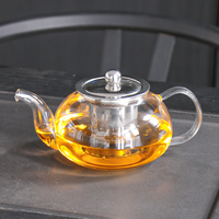 Vente chaude Nouveau Design Transparent Eau Froide Café Bouilloire En Verre Partie Bureau Pot En Verre Avec Poignée Couvercle