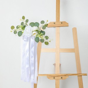 Fleurs artificielles blanches pour mariage, décoration de chaises d'allée, nœuds pour bancs d'église, décoration de mariage, cérémonie, fête, décoration intérieure - Product Image 4