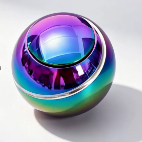 Juguete de descompresión con bola de metal tipo espejo, giroscopio creativo y colorido para la punta de los dedos, artefacto de descompresión para adultos - Product Image 2
