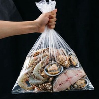 Bolsa Plana de Polietileno LDPE Personalizada, Grande, Antipolvo, con Parte Superior Abierta, para Empacar Pescado y Mariscos