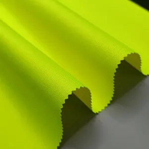 EN20471/EN343 Hi vis fluor zieren des Oxford-Gewebe mit milchiger Pu-Beschichtung für Arbeits kleidung