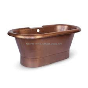 Bañera Ovalada Moderna de Cobre Hecha a Mano con Diseño Ecológico Sin Tapa, Bañera Premium para Baño - Product Image 6